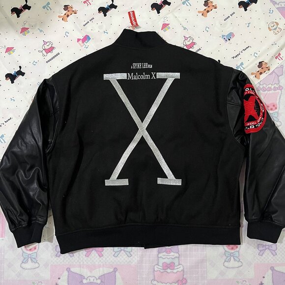 Supreme X 40 Acres Malcolm X Themed Baseball Jacket - Picture 9 of 10